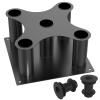 Barbell Holder Floor Stand Barbell Storage Rack Fit for 1" and 2" Olympic Bars, Hex Bars Trap Bars Curl Bars Triceps Bars,Holds 5 Bars view 1