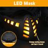 Guayma Halloween Scary Led Mask Light Up Demon Oni Cyberpunk Half Face Masks For Men/Women Costume Cosplay Party view 3