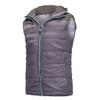 WENKOMG1 Mens Quilted Vest,Zip Up Hooded Waistcoat Warm Cozy Puffer Vest Solid Comfy Sleeveless Outerwear,Lightweight Packable Patchwork Zipper Closure Winter Jacket For Men(Gray,X-Large) view 1