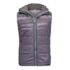 WENKOMG1 Mens Quilted Vest,Zip Up Hooded Waistcoat Warm Cozy Puffer Vest Solid Comfy Sleeveless Outerwear,Lightweight Packable Patchwork Zipper Closure Winter Jacket For Men(Gray,X-Large) view 3