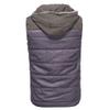 WENKOMG1 Mens Quilted Vest,Zip Up Hooded Waistcoat Warm Cozy Puffer Vest Solid Comfy Sleeveless Outerwear,Lightweight Packable Patchwork Zipper Closure Winter Jacket For Men(Gray,X-Large) view 4
