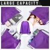 Canlierr 100 Pieces Drawstring Backpack Bags Bulk Back Sack String Bags Cinch Storage Bags for Gym Travel DIY Gifts (Purple) view 4