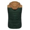 WENKOMG1 Mens Quilted Vest,Zip Up Hooded Waistcoat Warm Cozy Puffer Vest Solid Comfy Sleeveless Outerwear,Lightweight Packable Patchwork Zipper Closure Winter Jacket For Men(Green,Small) view 4