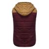 WENKOMG1 Mens Quilted Vest,Zip Up Hooded Waistcoat Warm Cozy Puffer Vest Solid Comfy Sleeveless Outerwear,Lightweight Packable Patchwork Zipper Closure Winter Jacket For Men(Red,3X-Large) view 4
