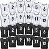 Yahenda 24 Pcs Sports Pinnies Soccer Scrimmage Practice Vests Numbered Soccer Team Pennies with Belt for Adult(Large,White, Black) view 1