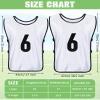 Yahenda 24 Pcs Sports Pinnies Soccer Scrimmage Practice Vests Numbered Soccer Team Pennies with Belt for Adult(Large,White, Black) view 2