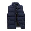 WENKOMG1 Winter Puffer Vest For Men,Lightweight Zip Up Coat Packable Ski Vest Sleeveless Water Resistant Outerwear,Heated Vest Sweater Vest Black Vest Winter Vest Sweat Vest For Men(Blue,Small) view 1
