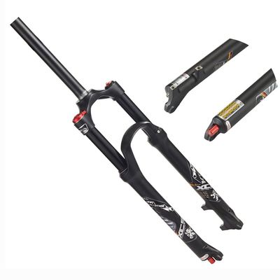 Jejy Air MTB Front Fork 26 27.5 29 Inch, Damping Adjustment Bicycle Suspension Forks, QR 9mm Travel 120mm Shoulder Lockout (Color : Black, Size : 29inch)