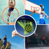 Basketball Net Replacement, 19.69 inch Outdoor Basketball Hoop Basketball Hoop Net Heavy Duty Basketball Net Glow Basketball Net Luminous Outdoor Nylon Hoop Net Portable Sports Nylon (Green, 19.69 in) view 3