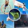 Basketball Net Replacement, 19.69 inch Outdoor Basketball Hoop Basketball Hoop Net Heavy Duty Basketball Net Glow Basketball Net Luminous Outdoor Nylon Hoop Net Portable Sports Nylon (Green, 17.72 in) view 2