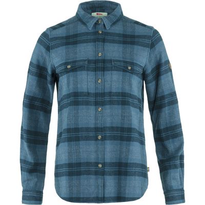 Fjallraven F89832534-555XS Ovik Heavy Flannel Shirt W Indigo Blue-Dark Navy XS