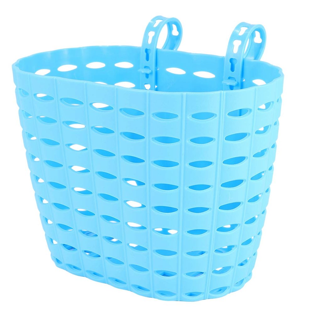 BESPORTBLE Boys and Girls Bike Basket Girl Blue Plastic Bike Storage Basket for Boys and Girls Detachable Design for Easy Carrying