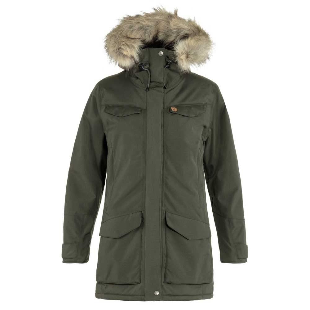 Fjllrven Nuuk Parka Women's Synthetic Insulated Jacket - Deep Forest, L