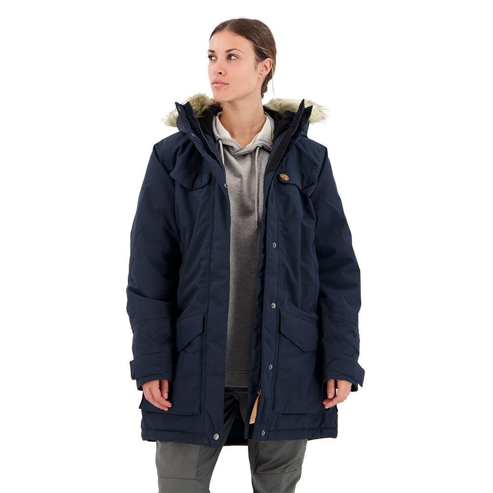 Fjllrven Nuuk Parka Women's Synthetic Insulated Jacket - Dark Navy, L