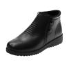 Fashion Women Keep Warm Plush Winter Snow Boots Flat Slip On Short Boots Round Toe Cat Winter Boots Women (Black, 8) view 1