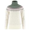 Fjallraven F84792113-614S Ovik Knit Roller Neck W Chalk White-Patina Green S view 1