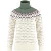 Fjallraven F84792113-614S Ovik Knit Roller Neck W Chalk White-Patina Green S view 3