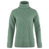 Fjallraven F84793614XS Ovik Cable Knit Roller Neck W Patina Green XS view 1