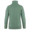 Fjallraven F84793614XS Ovik Cable Knit Roller Neck W Patina Green XS view 2