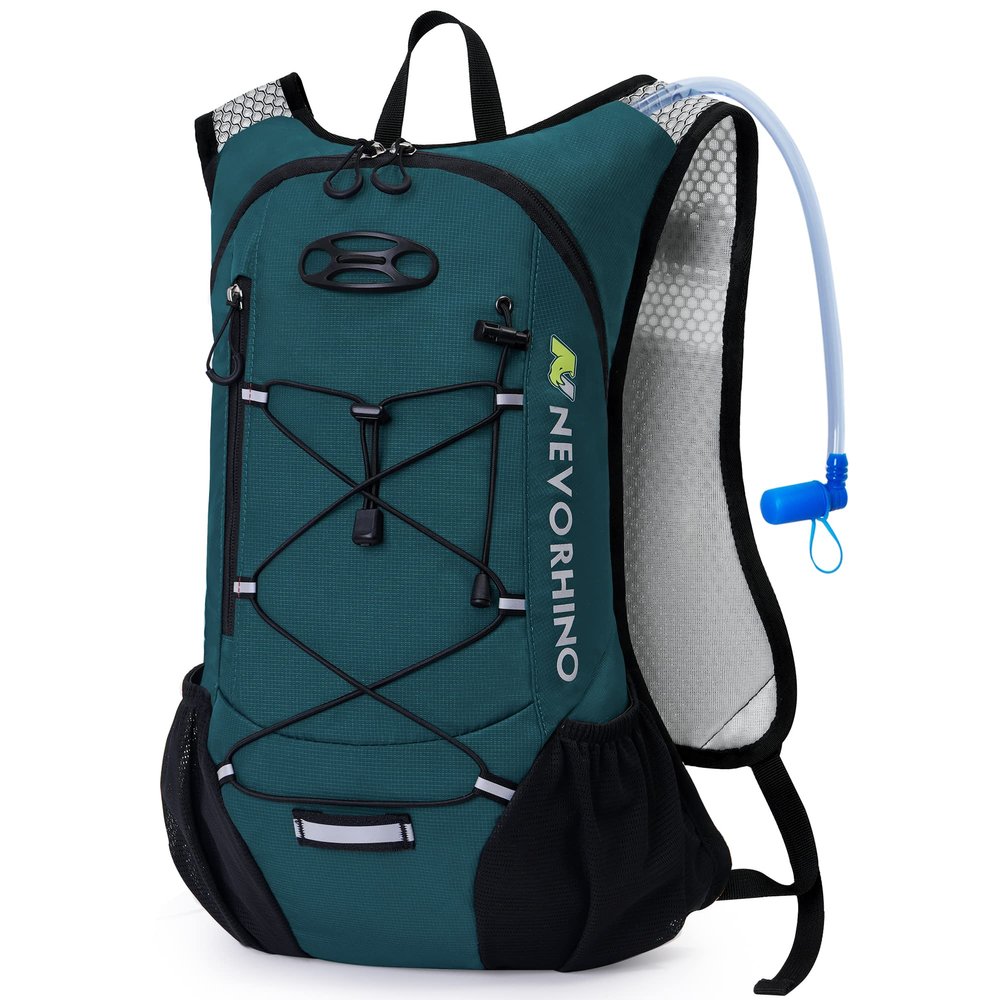 Lightweight Hydration Backpack, Running Backpack with 2L Water Bladder, Hydro Water Daypack for Cycling Hiking Rave for Men Women
