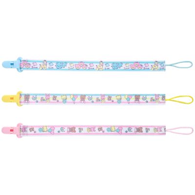 Littleforbig Adult Pacifier Clip Baby Cuties 3 Paci Clips Set - Pink, Yellow, Blue