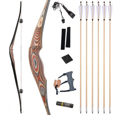limaity Longbow Big Horse Bow 58in Traditional Hunting Bow Laminated Recurve Bow 20-50lbs Left Right Hand Archery Set Suitable for Adult or Teen Hunting Shooting Practice (25lbs, Left Hand Bow)