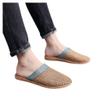 Men's Fashion Casual Slip On Cane Slides Indoor Home Slippers Beach Shoes Men's Slippers Blue view 3