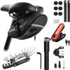 AaiLucky Bike Repair Tool Kit with Mini Bicycle Pump, Bicycle Saddle Bag with Tail Light, 16-in-1 Bike Multitool, Bicycle Tire Repair Kit for Road MTB Bikes, Large Capacity Bike Set Pack Bag view 1