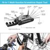 AaiLucky Bike Repair Tool Kit with Mini Bicycle Pump, Bicycle Saddle Bag with Tail Light, 16-in-1 Bike Multitool, Bicycle Tire Repair Kit for Road MTB Bikes, Large Capacity Bike Set Pack Bag view 3
