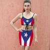 Puerto Rico Flag Skirt Type Drawstring Fitting for Womens Summer Top S view 2
