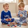 DAUGHTER QUEEN Boys Pajamas Toddler Airplane PJs Kids Sleepwear 100% Organic Cotton Pj Sets Child 4 Piece Long Sleeve Jammies Winter Clothes Size 2T Age 2 Years Old view 2