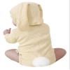 AGQT Baby Girls&Boys Easter Bunny Outfit Set Baby Girls&Boys Halloween Animal Costume 3pcs Bunny Ear Long Sleeve Romper with Sock and Hat Off-White Size 18-24 Months view 2