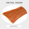 KEOMUD Women Mesh Crochet Crop Top Long Sleeve Hollow Out Cropped Knit Sweater Bikini Beach See Through Cover Ups Orange Small view 4