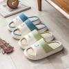 Zonkacen Male Female Non Slip Quiet Comfortable Warm Cute Cotton Slippers for Winter Indoor Study Playing Walking Working Holiday Study Gift Christmas Snowy Day Light Green 3-4 Men/4.5-5.5 Women view 3