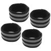MECCANIXITY Reflective Bands for Arm Wrist Ankle Leg 12x2 Inch Strip High Visibility Reflective Running Gear for Cycling Running Walking Black 4 Pack view 1