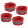 MECCANIXITY Reflective Bands for Arm Wrist Ankle Leg 11x1.5 Inch Strip High Visibility Wide Reflective Running Gear for Cycling Running Walking Red 4 Pack view 1