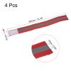 MECCANIXITY Reflective Bands for Arm Wrist Ankle Leg 14x1.5 Inch Strip High Visibility Wide Reflective Running Gear for Cycling Running Walking Red 4 Pack view 2