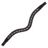 Exion Curved Crystal Browband for Horses  Soft Padded Bling English Bridle Brow Band | Dressage, Show, Jumping | Black, Brown, Oak | Cob, Full, Warmblood | Clear & Blue Crystal Browband For Horses view 4