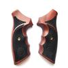 [BMPL] Hardwood Luxury Laser Grips Compatible with Taurus Medium/Large Frame.357 M44, 65, 66, 80, 82, 83, 96, 431, 441, 607, 608, 669 Revolver Handmade, Black Brown view 1