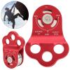 ZPSHYD Triple Hole Climbing Pulley, Smooth Glide Rope Pulley for Rock Climbing, Mountaineering and Rappelling, Lightweight Aviation Aluminum view 4
