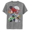 Disney Boy's Big Hero 6 Series Robo Team Short Sleeve Tee Shirt, Charcoal Heather, Large view 1
