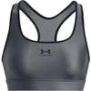 Under Armour Women's HeatGear Armour Mid Padless Sports Bra - 1373865-012 - Pitch Gray/Black/Black - XS view 2