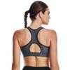 Under Armour Women's HeatGear Armour Mid Padless Sports Bra - 1373865-012 - Pitch Gray/Black/Black - XS view 4