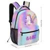 Fovanxixi Custom Galaxy Rainbow Unicorn Backpack for Kids Boys Girls, Children Personalized Backpack with Name Text Customized Daypack Schoolbag for Student Bookbag view 2