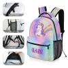 Fovanxixi Custom Galaxy Rainbow Unicorn Backpack for Kids Boys Girls, Children Personalized Backpack with Name Text Customized Daypack Schoolbag for Student Bookbag view 3
