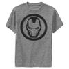 Marvel Boy's Universe Woodcut Ironman Short Sleeve Tee Shirt, Charcoal Heather, Youth Medium view 1