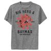 Disney Big Hero 6 Baymax Collegiate Boys Short Sleeve Tee Shirt, Charcoal Heather, Medium view 1