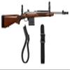 Helko Werk Germany Leather Gun Hangers - Wall Mount and Adjustable Buckle Straps for Wall Display, Racks, and Hanging Long Guns, Rifles, Shotguns, and Firearms - Made in USA (Black) #8878RBK view 1