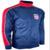 Icon Sports Officially Licensed U.S. Soccer Full Zip Up Active Adult Training Soccer Track Jacket | Navy, Small view 3