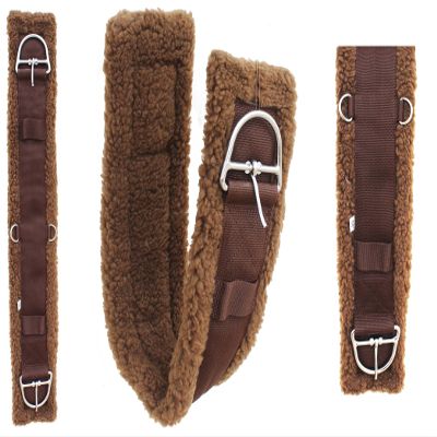 CHALLENGER 32" Western Brown Nylon Webbed Straight Rear Flank Saddle Cinch Fleece 97126BR-32